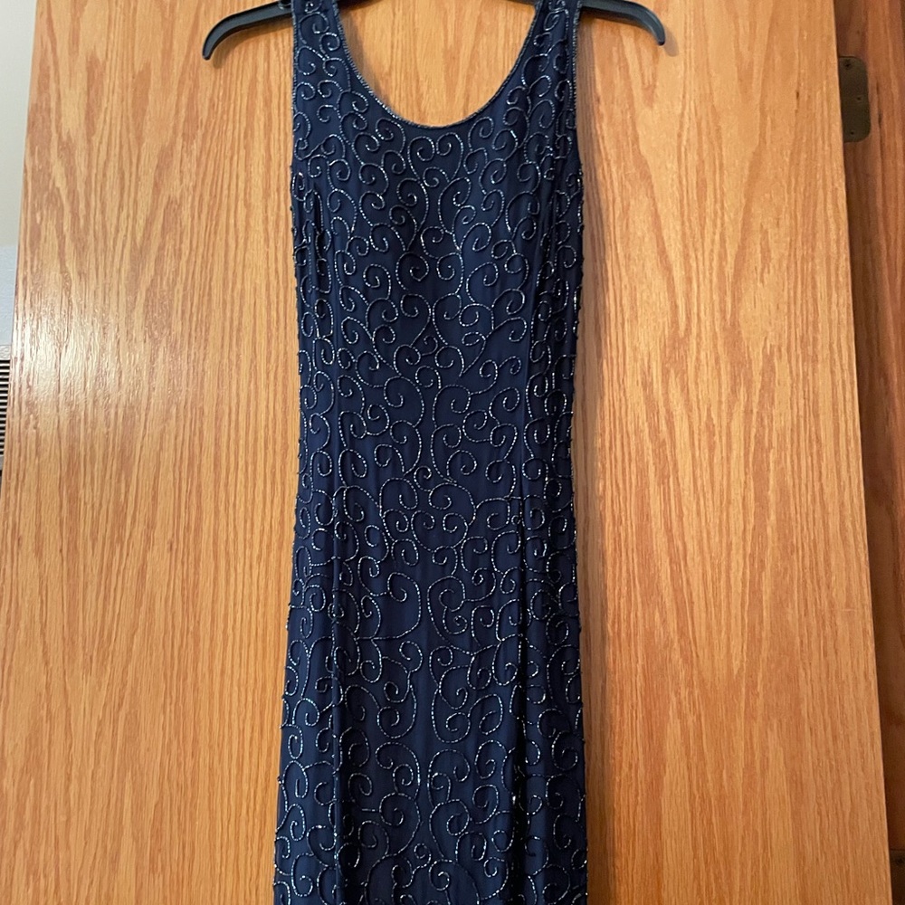 Cache size medium gorgeous navy sequin dress